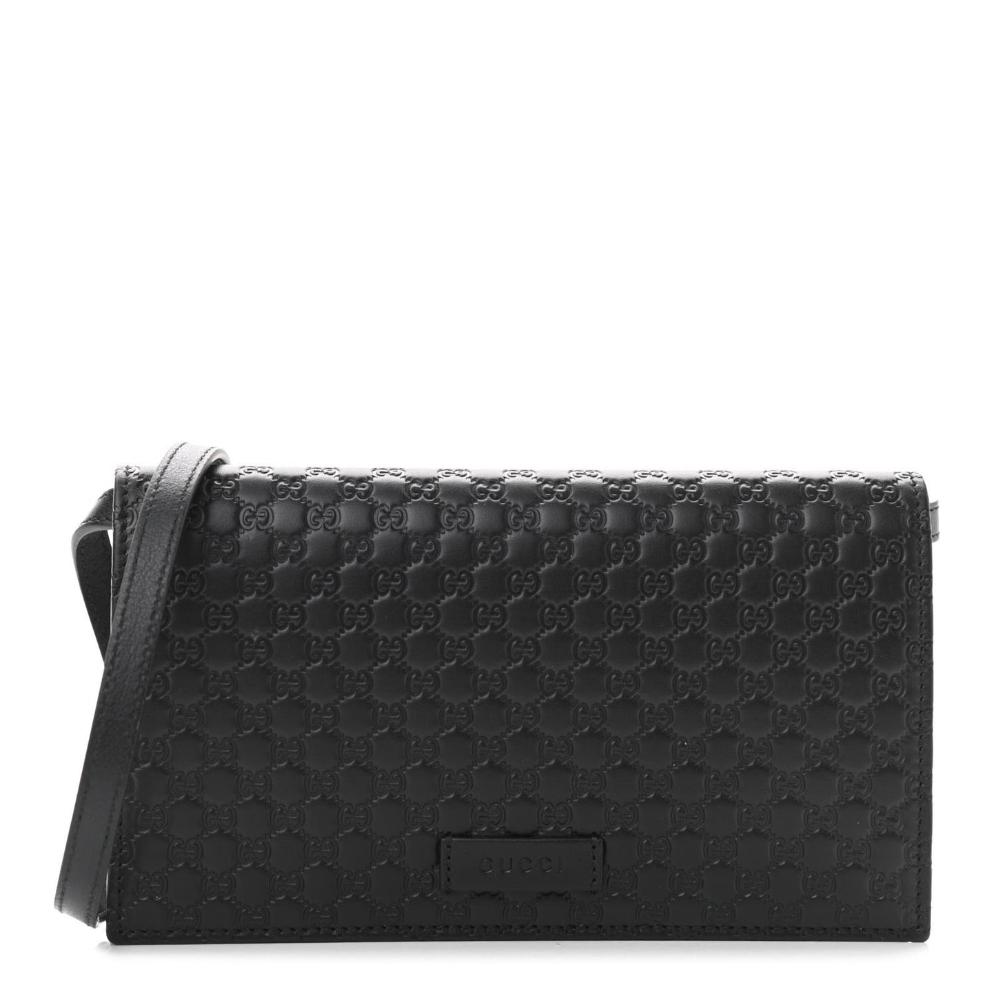 Microguccissima Crossbody Wallet Black
