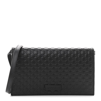 Gucci Microguccissima Crossbody Wallet Black 1 of 11
