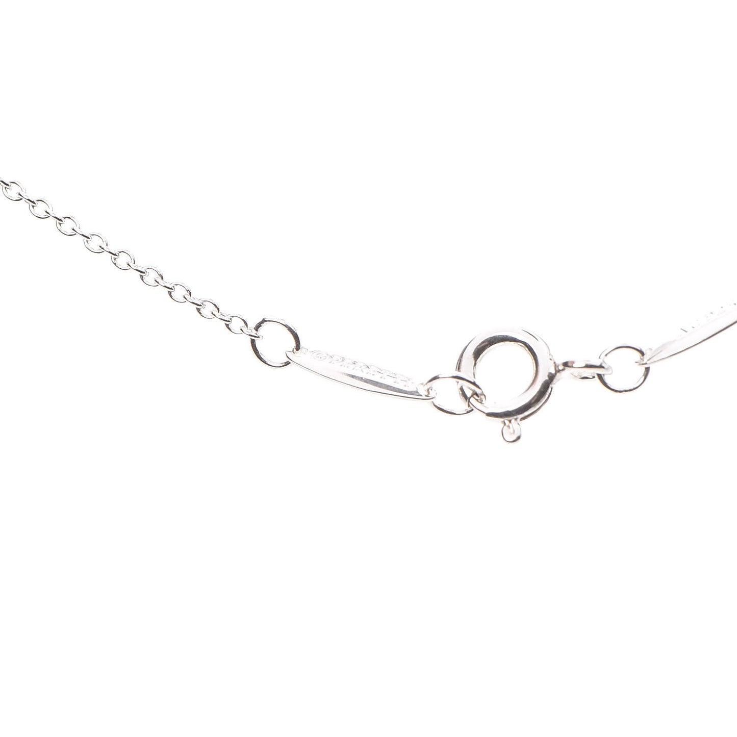 Sterling Silver Diamond .10ct Elsa Peretti Diamonds by the Yard Pendant Necklace
