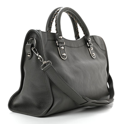 Balenciaga Chevre Silver Metallic Edge Hardware City Gris Acier 3 of 12