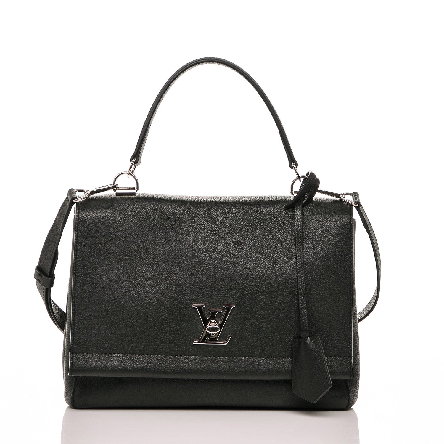 Louis Vuitton Soft Calfskin Lockme II Top Handle Black 3 of 8