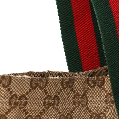Gucci GG Monogram Medium Web Handle Vertical Tote Dark Brown 13 of 15