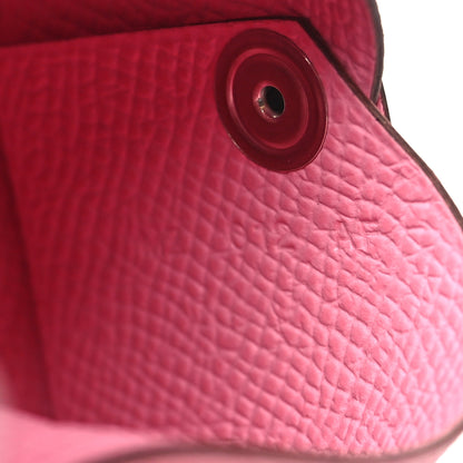 Hermes Epsom Calvi Card Case 5P Pink 9 of 10