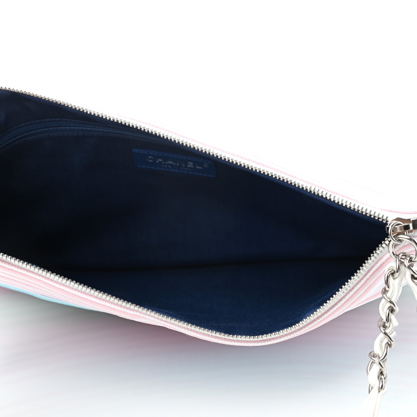 Fabric Striped Case Pouch Multicolor