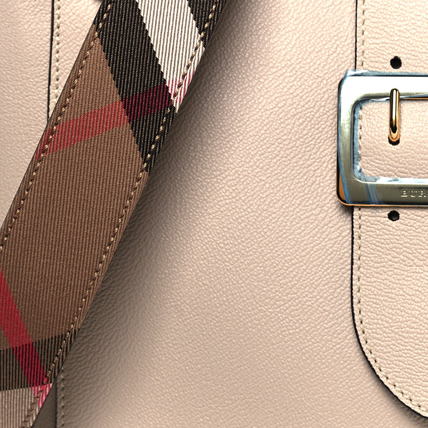 Soft Grain Calfskin Medium Buckle Tote Limestone