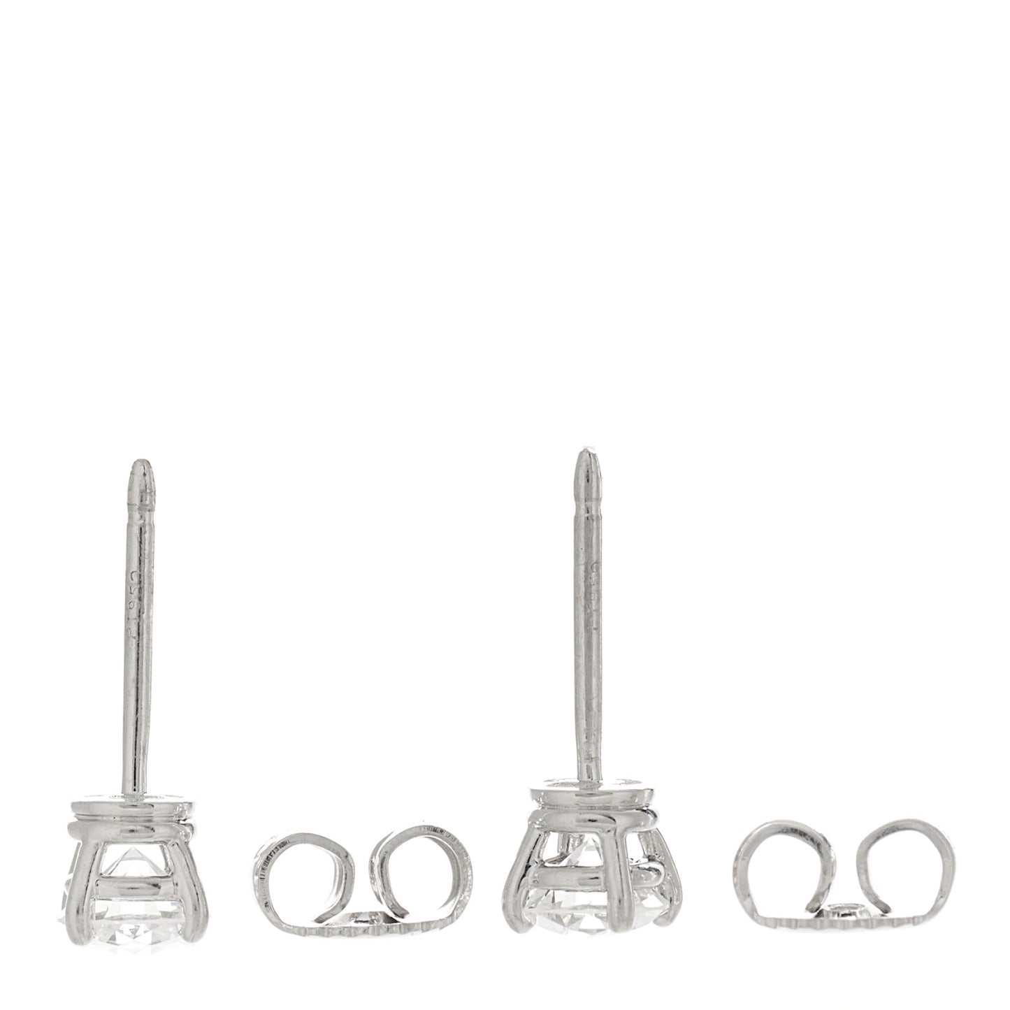 Platinum Diamond .83ctw Solitaire Earrings