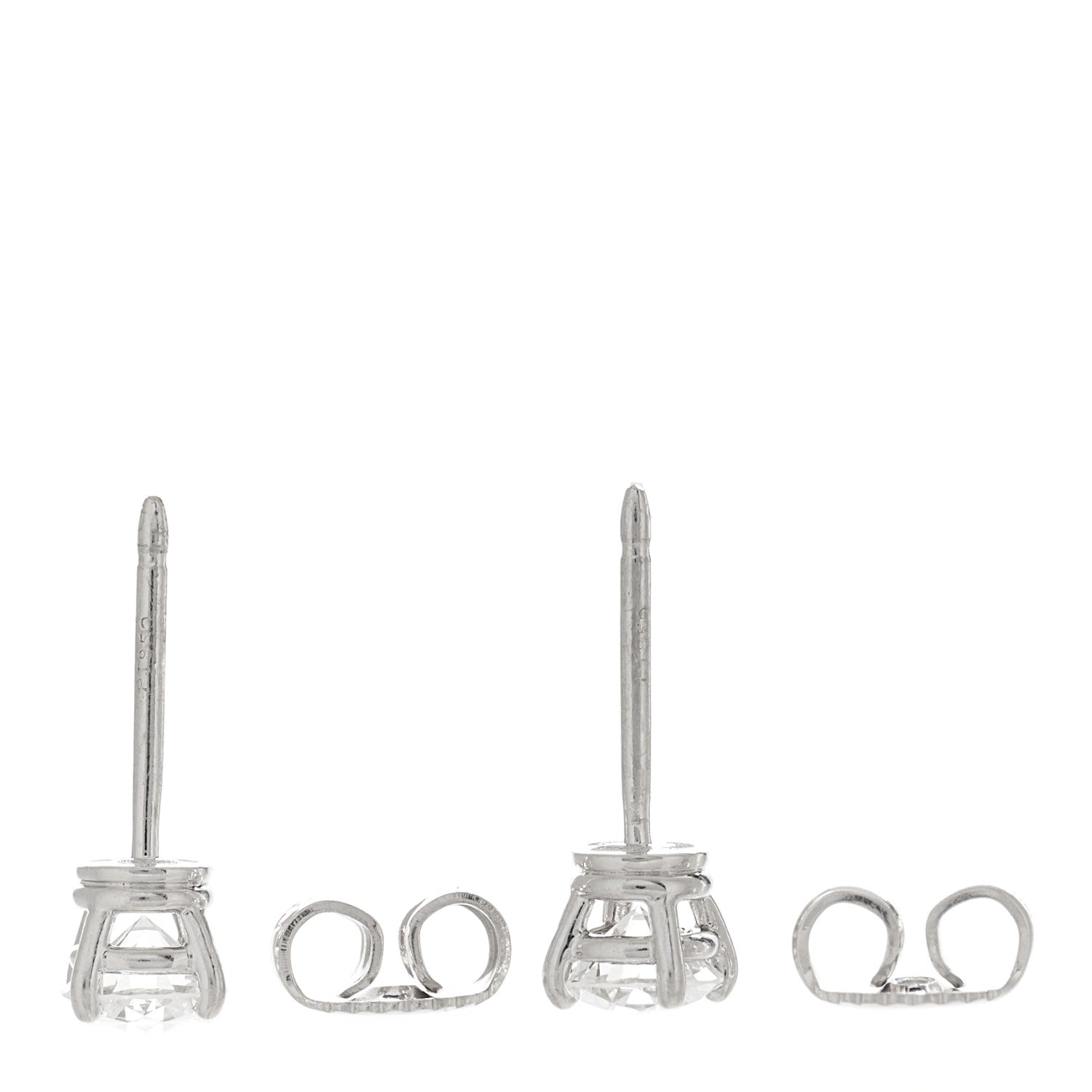 Harry Winston Platinum Diamond .83ctw Solitaire Earrings 3 of 4