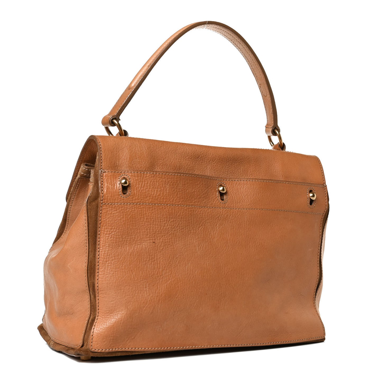Calfskin Suede Medium Muse Two Brown