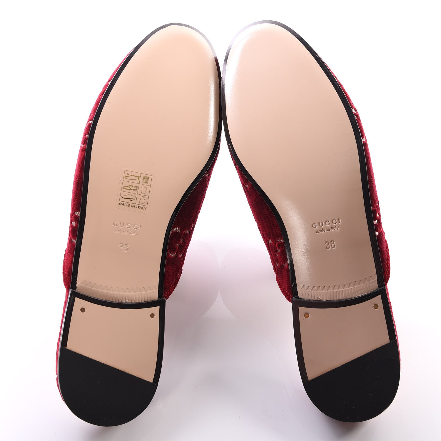 Gucci Velvet GG Monogram Womens Princetown Slippers 38 Red Cipria 5 of 8