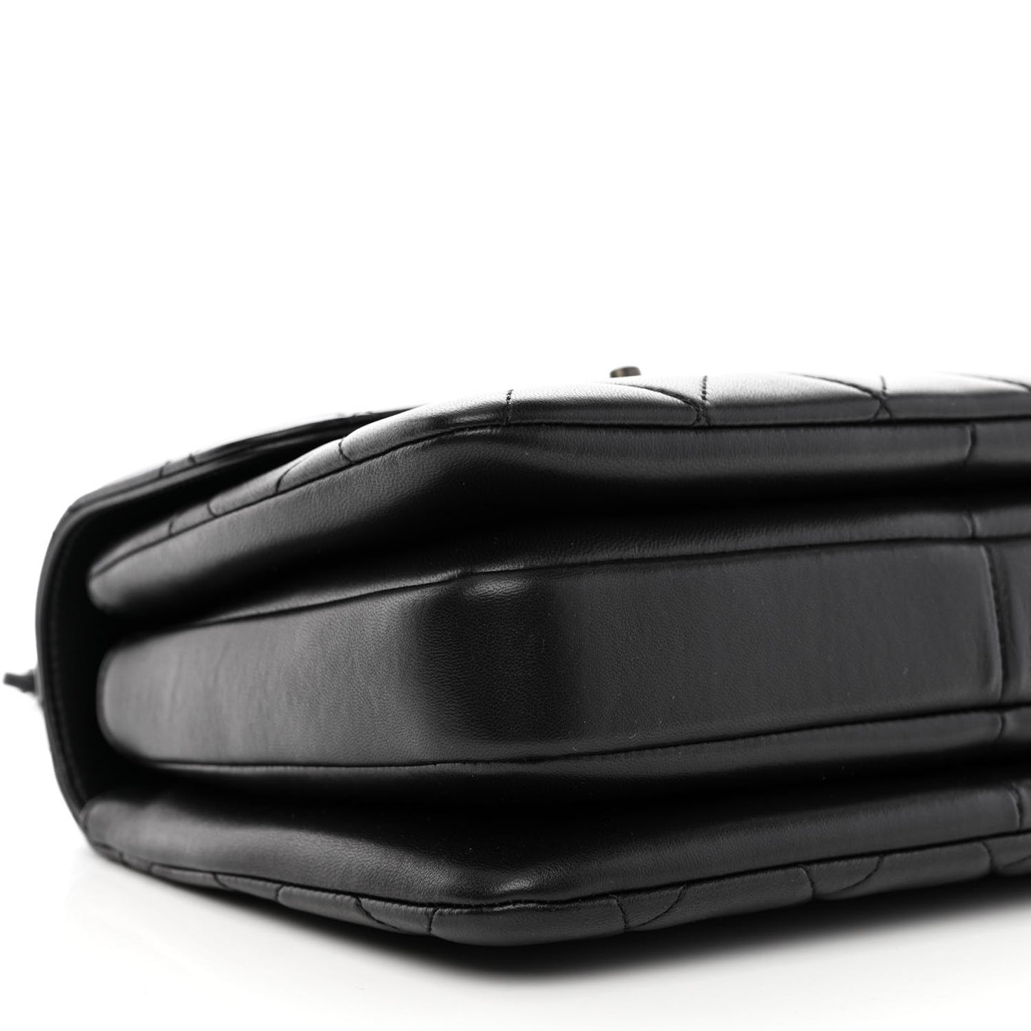 Lambskin Quilted Small Trendy CC Dual Handle Flap Bag So Black