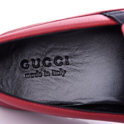 Gucci Calfskin Web Mens Driver Loafers 6.5 Red 8 of 11