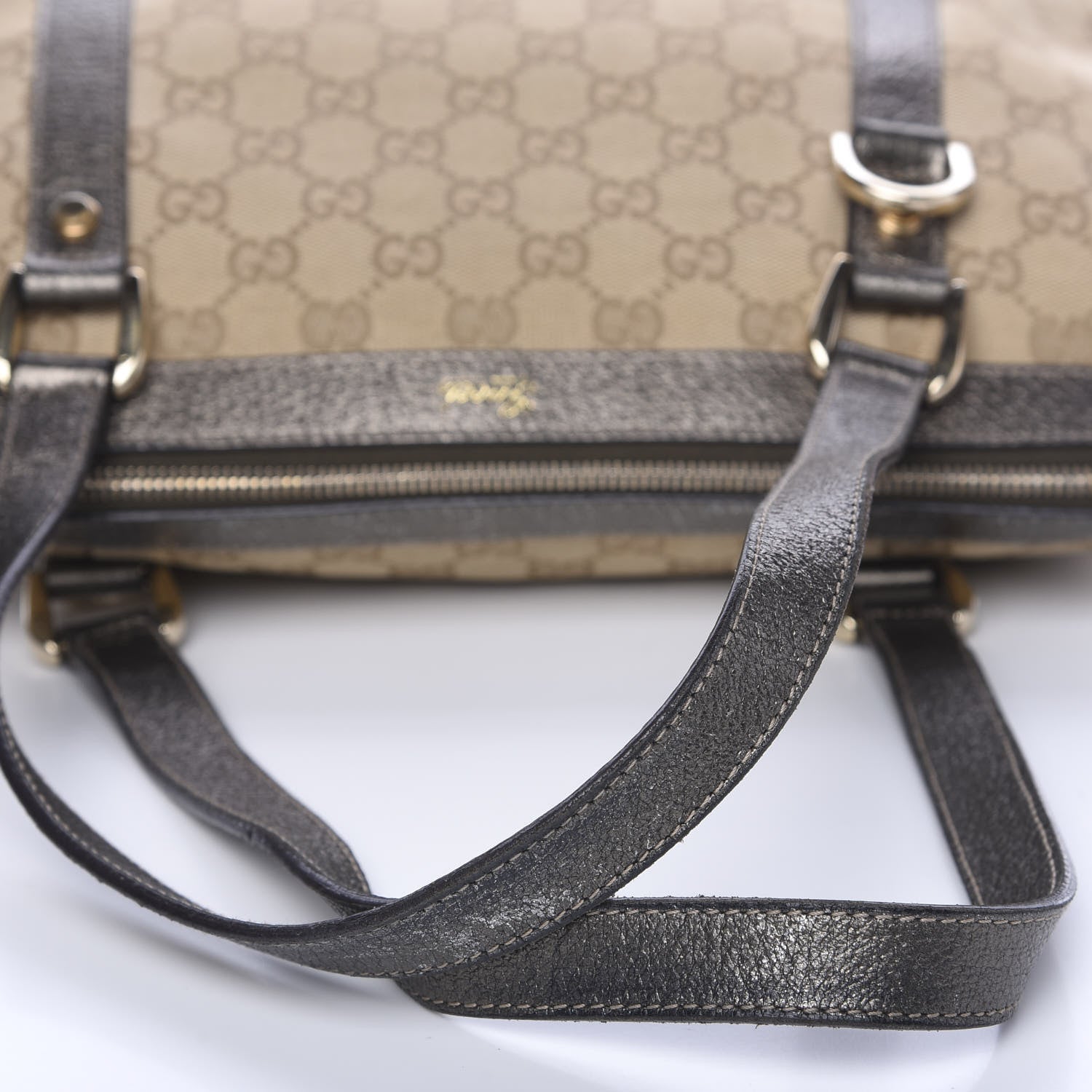 Gucci Monogram Medium Abbey Tote Metallic 11 of 12