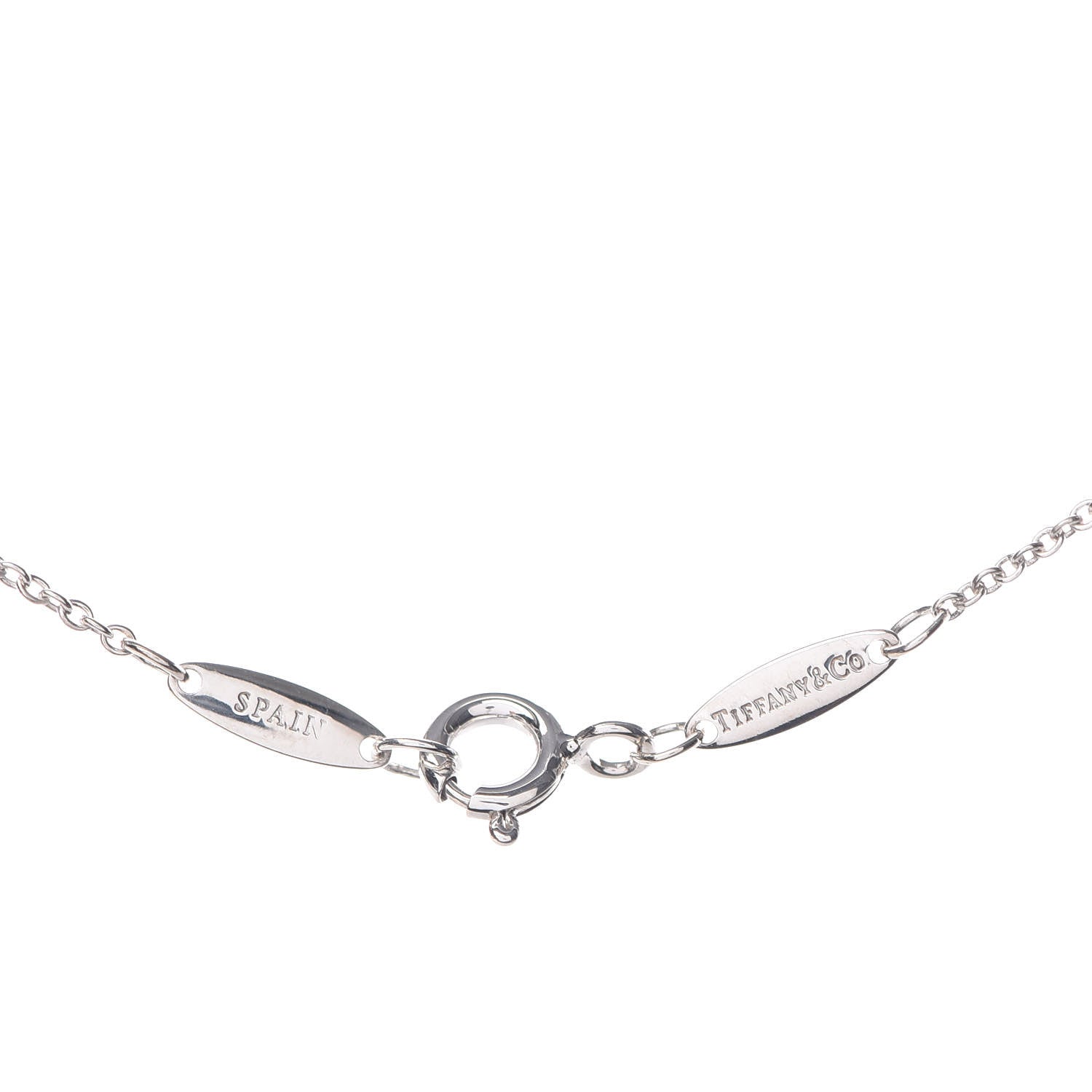Tiffany Sterling Silver Diamond .17ct Elsa Peretti Diamonds by the Yard Pendant Necklace 6 of 7