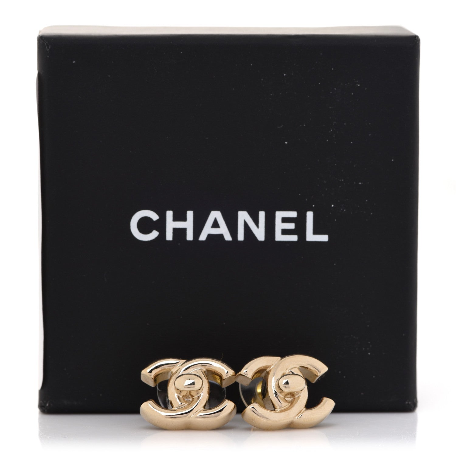 Chanel Metal CC Turnlock Earrings Gold 5 of 5