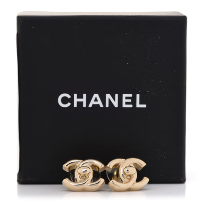 Chanel Metal CC Turnlock Earrings Gold 5 of 5