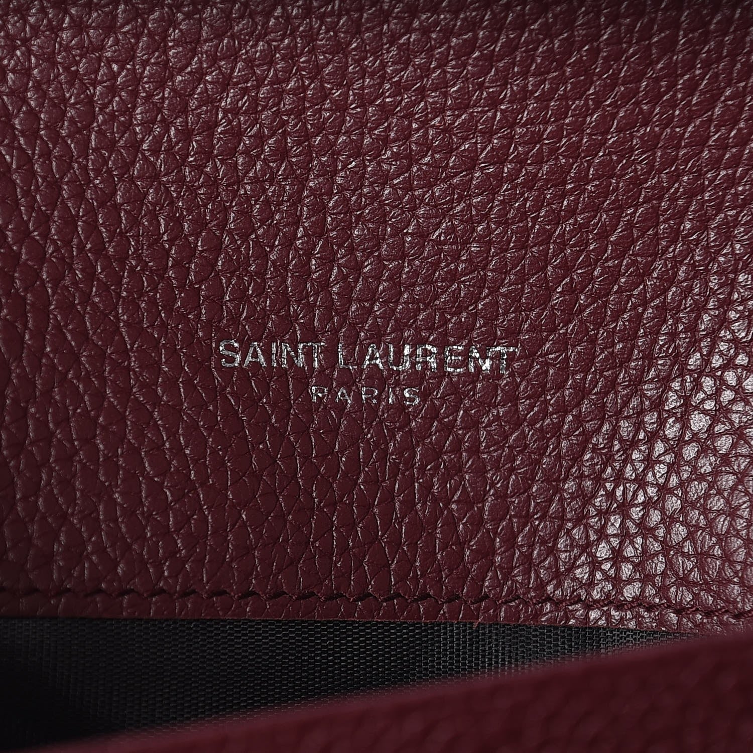 Saint Laurent Grained Calfskin Sac De Jour Souple Thin Wallet Rouge Legion 7 of 9