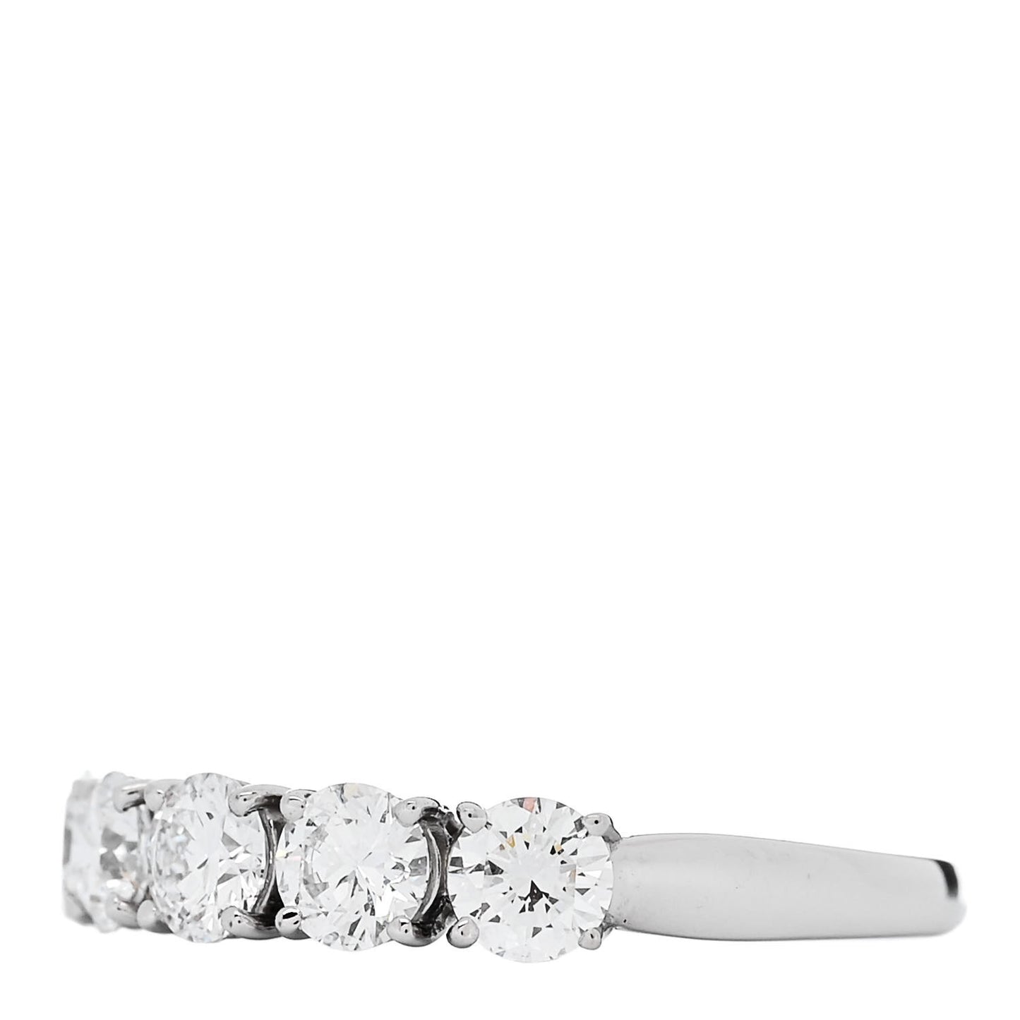 Platinum Diamond 1.04ct Half Eternity Band Ring 52 6