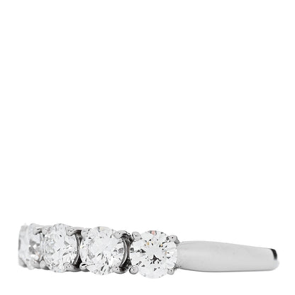 Parker & West by FASHIONPHILE Platinum Diamond 1.04ct Half Eternity Band Ring 52 6 3 of 10