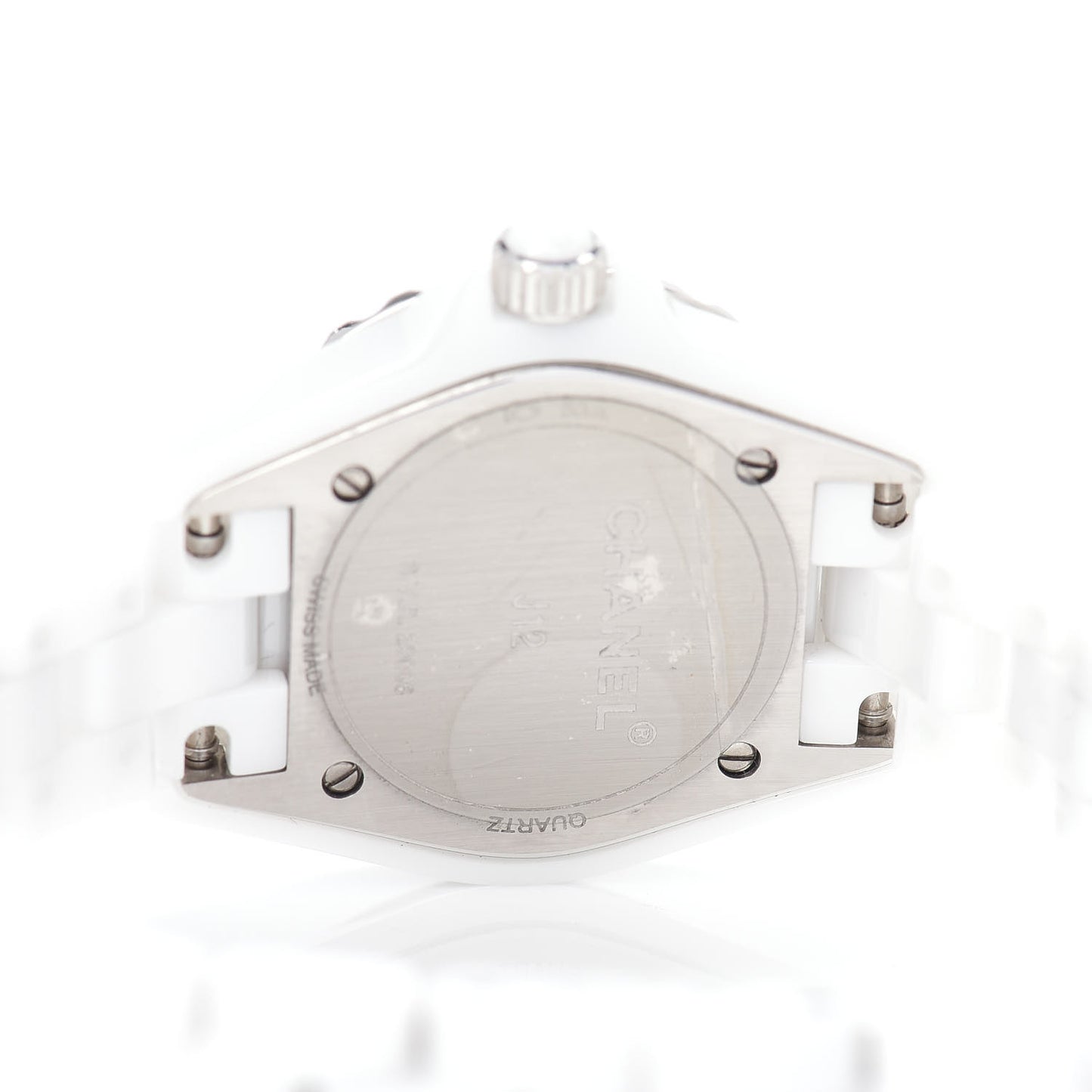 Stainless Steel Ceramic Diamond Mother of Pearl 29mm J12 Quartz Watch White