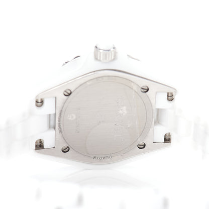 Chanel Stainless Steel Ceramic Diamond Mother of Pearl 29mm J12 Quartz Watch White 4 of 4
