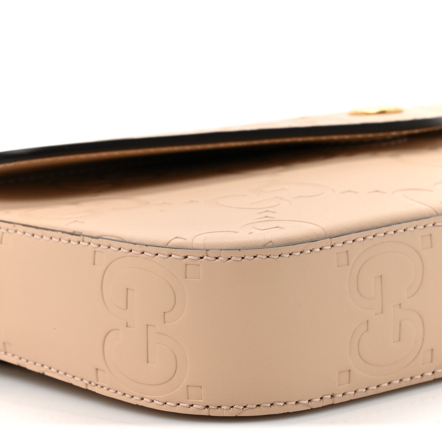 Calfskin GG Super Mini Shoulder Bag Beige