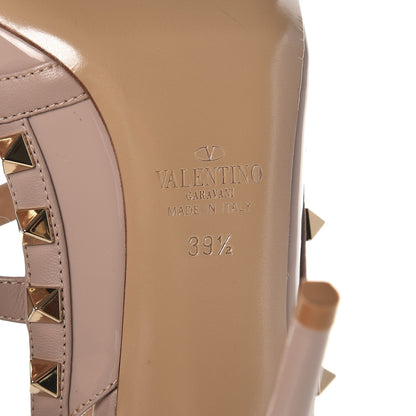 Valentino Garavani Patent Nappa Rockstud Ankle Strap 100mm Pumps 39.5 Poudre 6 of 7