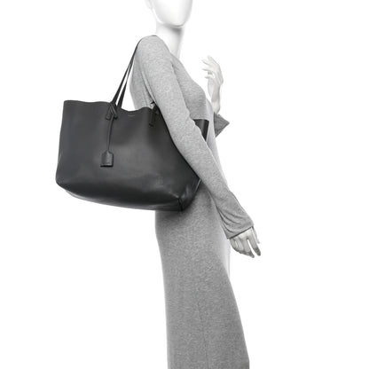 Saint Laurent Calfskin Large Shopping Tote Fog 2 of 13