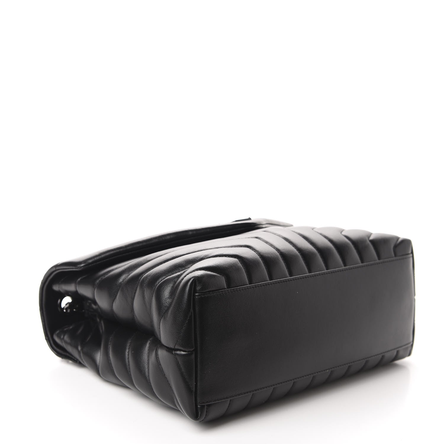 Saint Laurent Calfskin Y Quilted Monogram Medium Loulou Chain Satchel Black 4 of 11