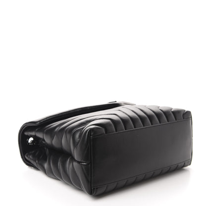 Saint Laurent Calfskin Y Quilted Monogram Medium Loulou Chain Satchel Black 4 of 11