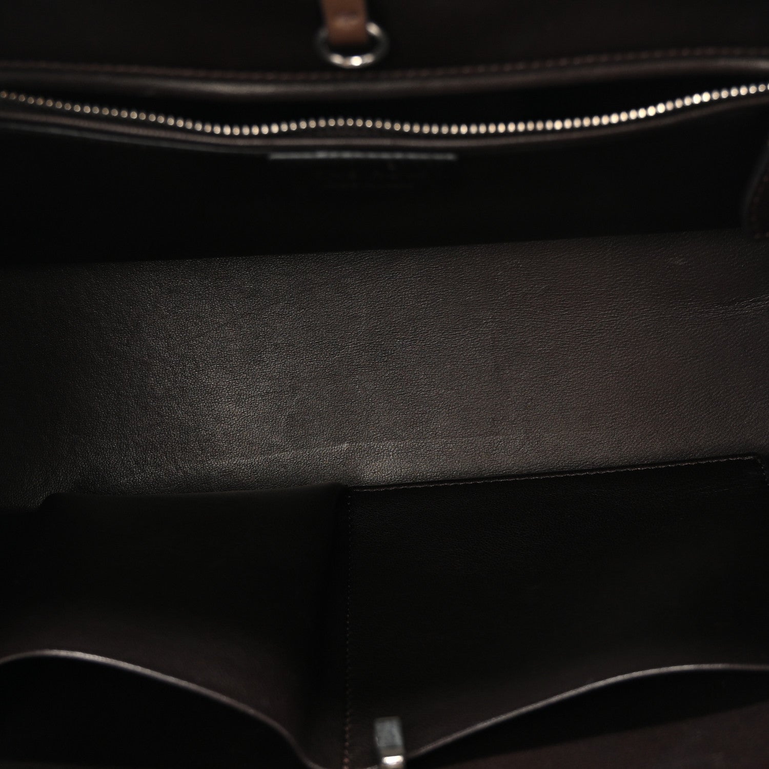 The Row Polished Saddle Calfskin Alger Shoulder Bag Deep Brown 5 of 9