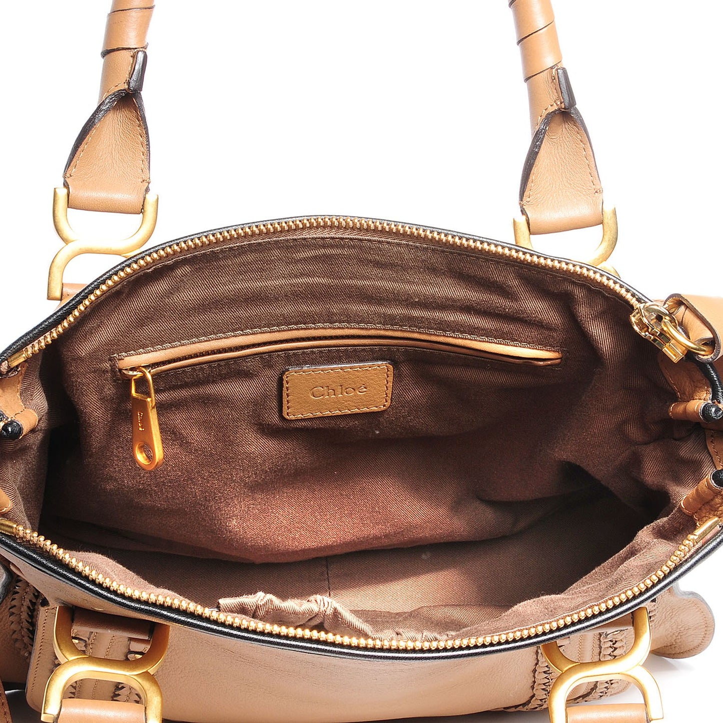 Calfskin Braided Medium Marcie Satchel Nut