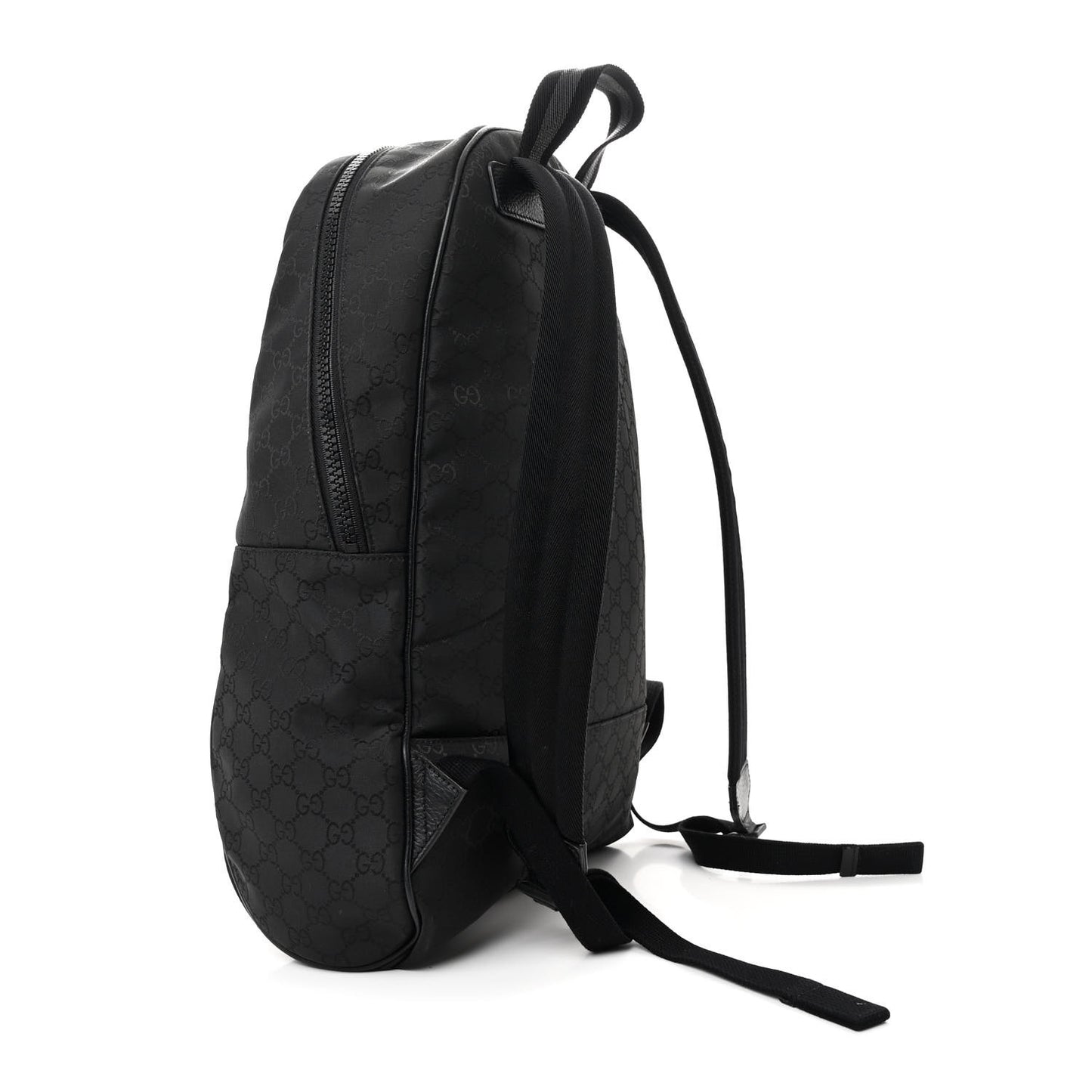 Nylon Monogram Slim Backpack Black