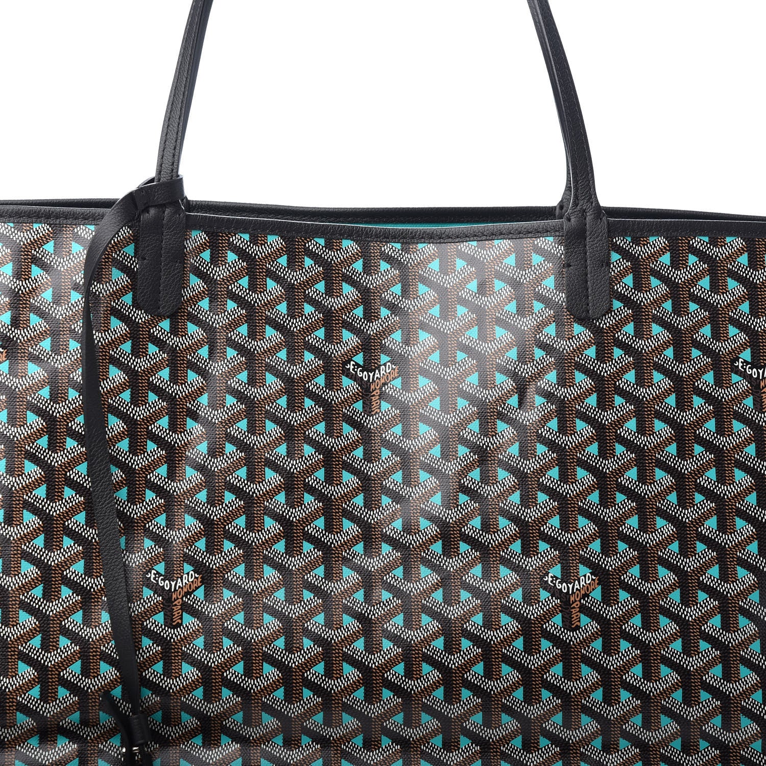Goyard Goyardine Saint Louis Claire Voie GM Black Blue 7 of 9