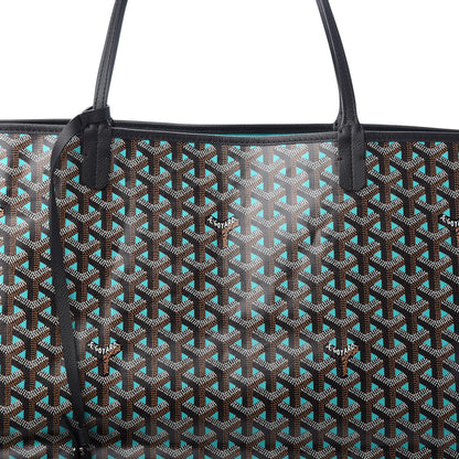 Goyard Goyardine Saint Louis Claire Voie GM Black Blue 7 of 9