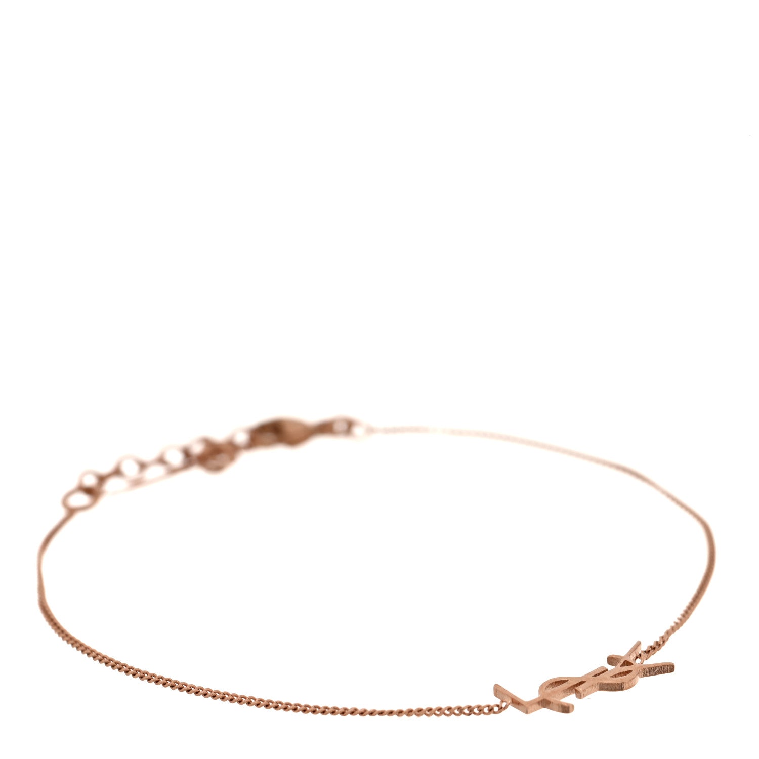 Saint Laurent Metal Monogram Cassandre Charm Bracelet Rose Gold 1 of 4