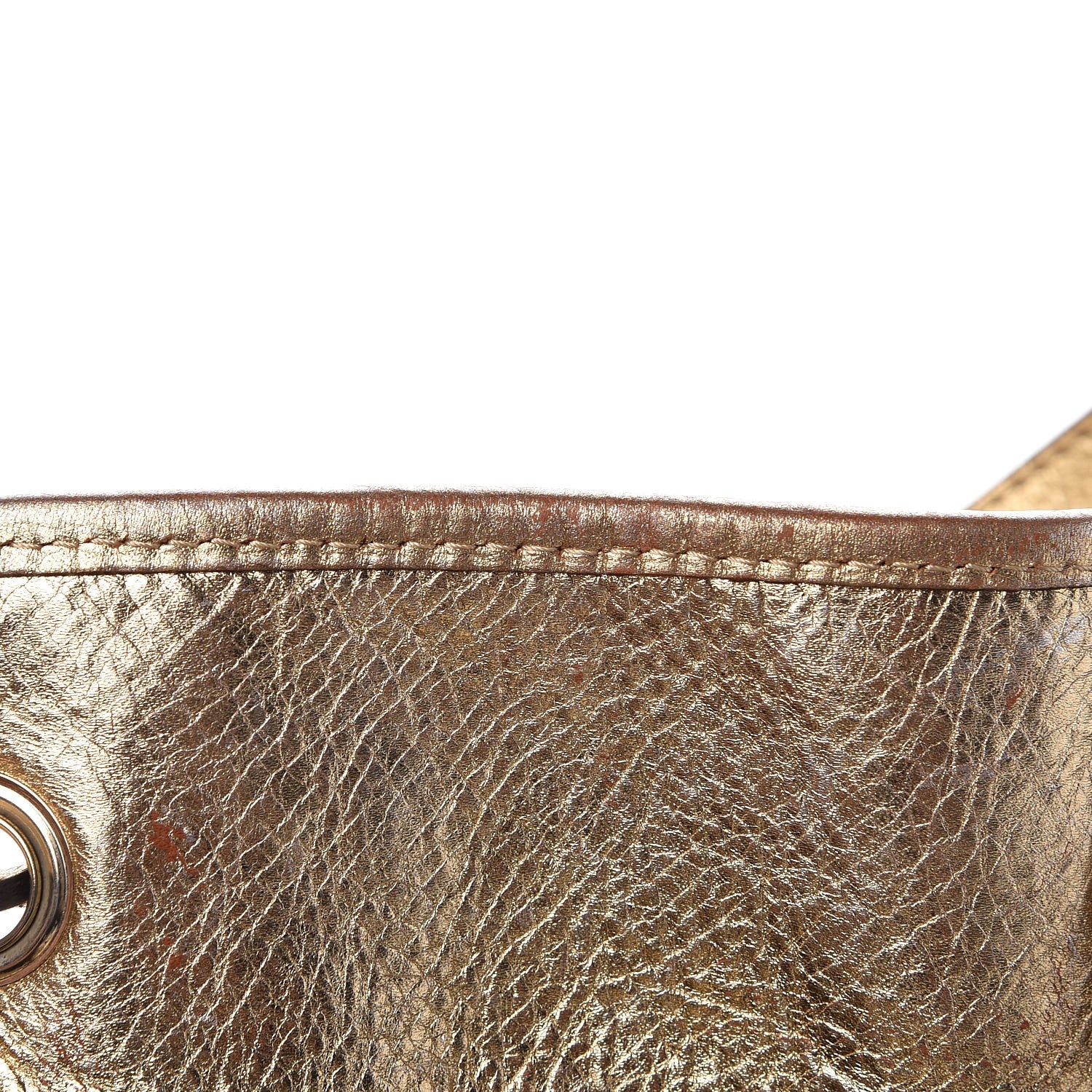 Burberry Haymarket Check Drawstring Claudia Bag Gold 10 of 17