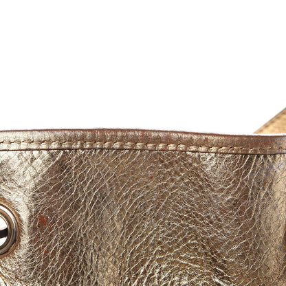 Burberry Haymarket Check Drawstring Claudia Bag Gold 10 of 17