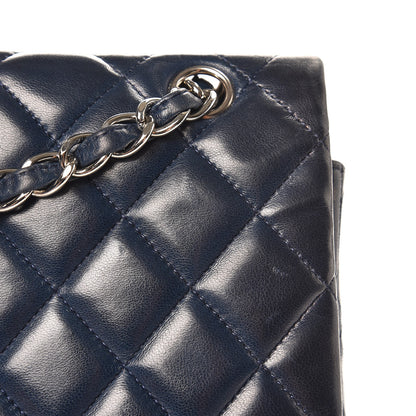 Chanel Lambskin Quilted Maxi Single Flap Navy 14 of 16