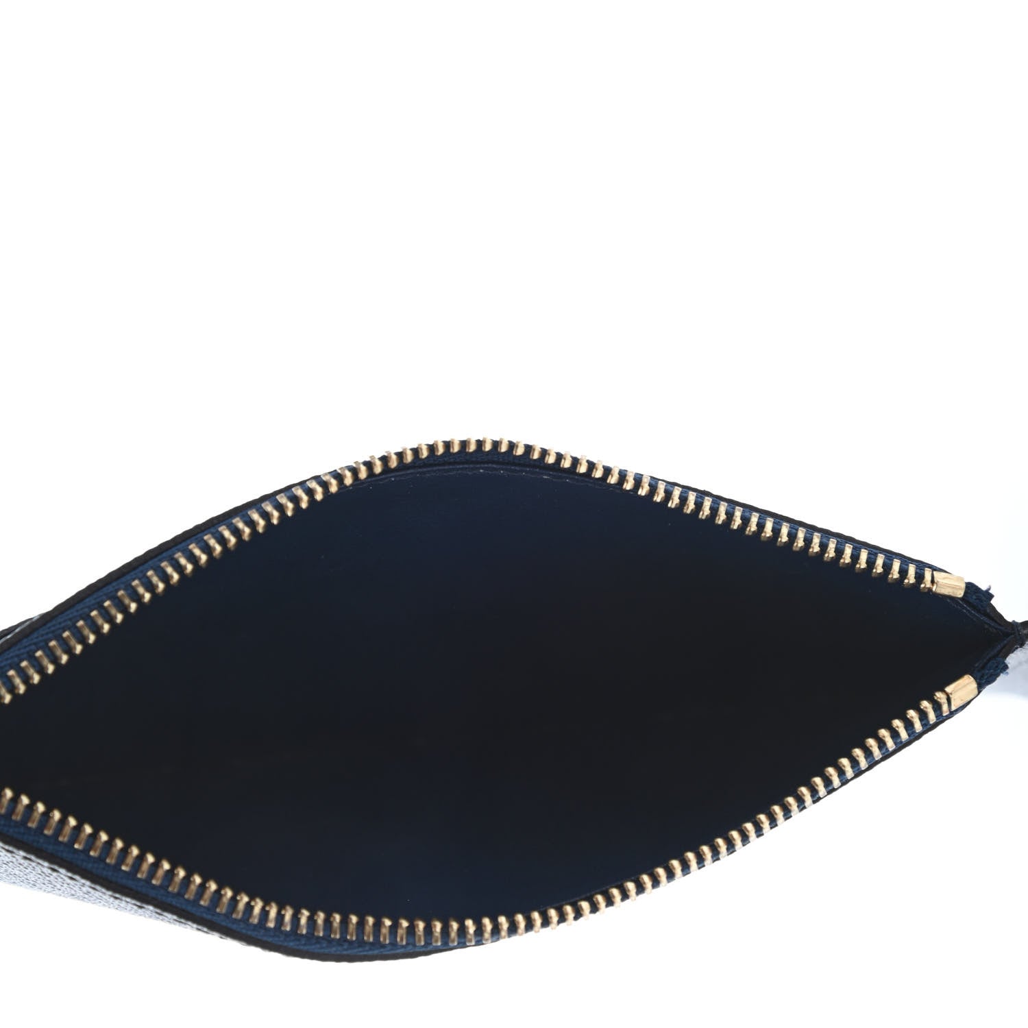 Louis Vuitton Calfskin Jeanne Wallet Zippered Insert Dark Blue 4 of 4