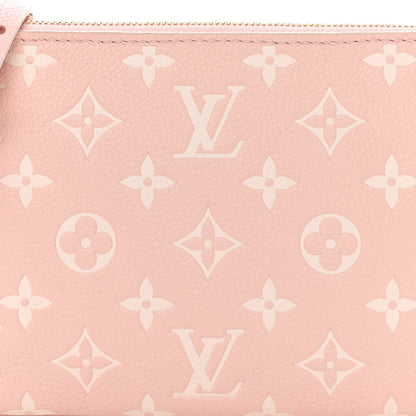Louis Vuitton Empreinte Monogram Double Zip Pochette Rose 9 of 12