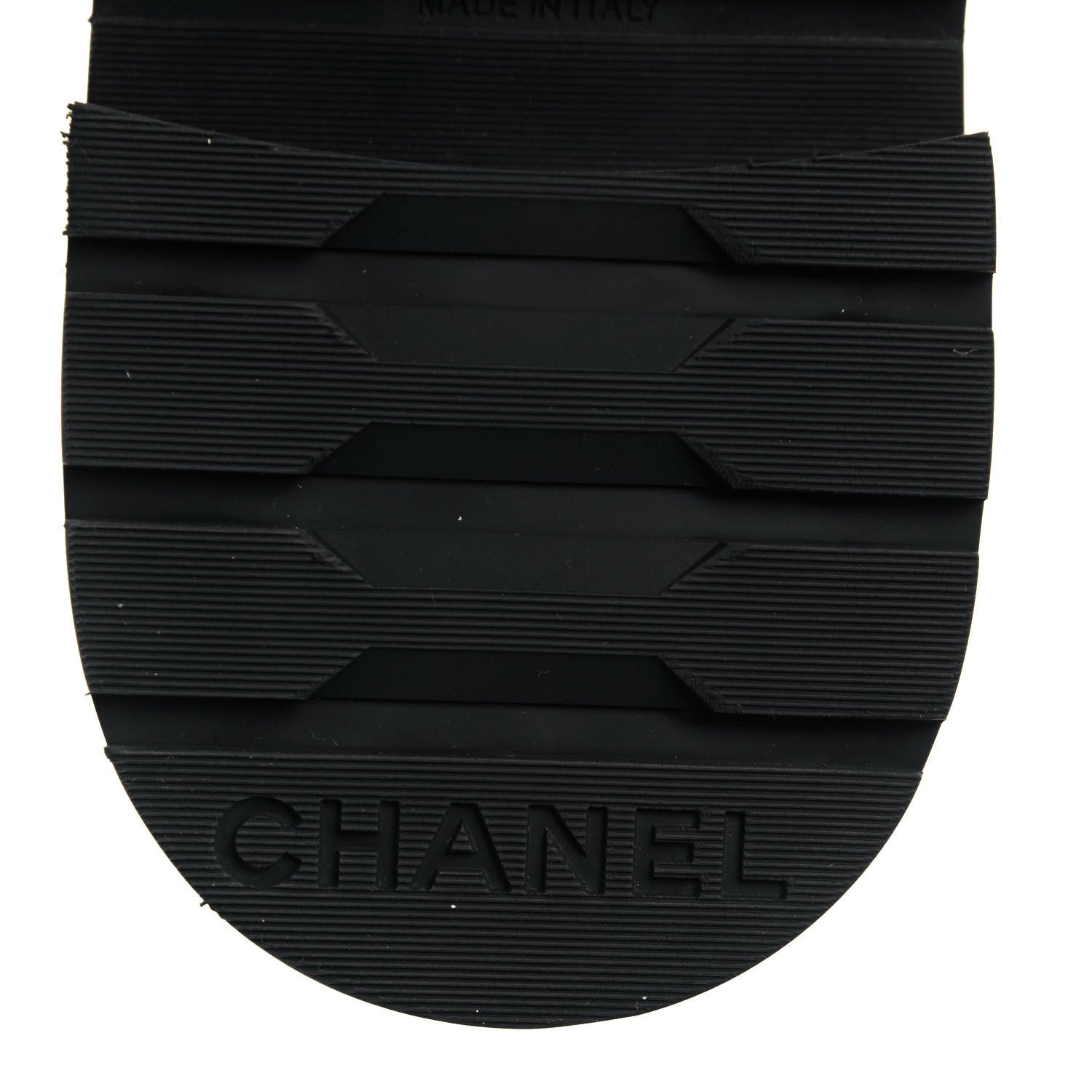Chanel Shiny Goatskin Calfskin Quilted Lace Up Combat Boots 39.5 Black 6 of 10