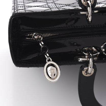 Christian Dior Patent Cannage Stitched Large Lady Dior Black 11 of 15