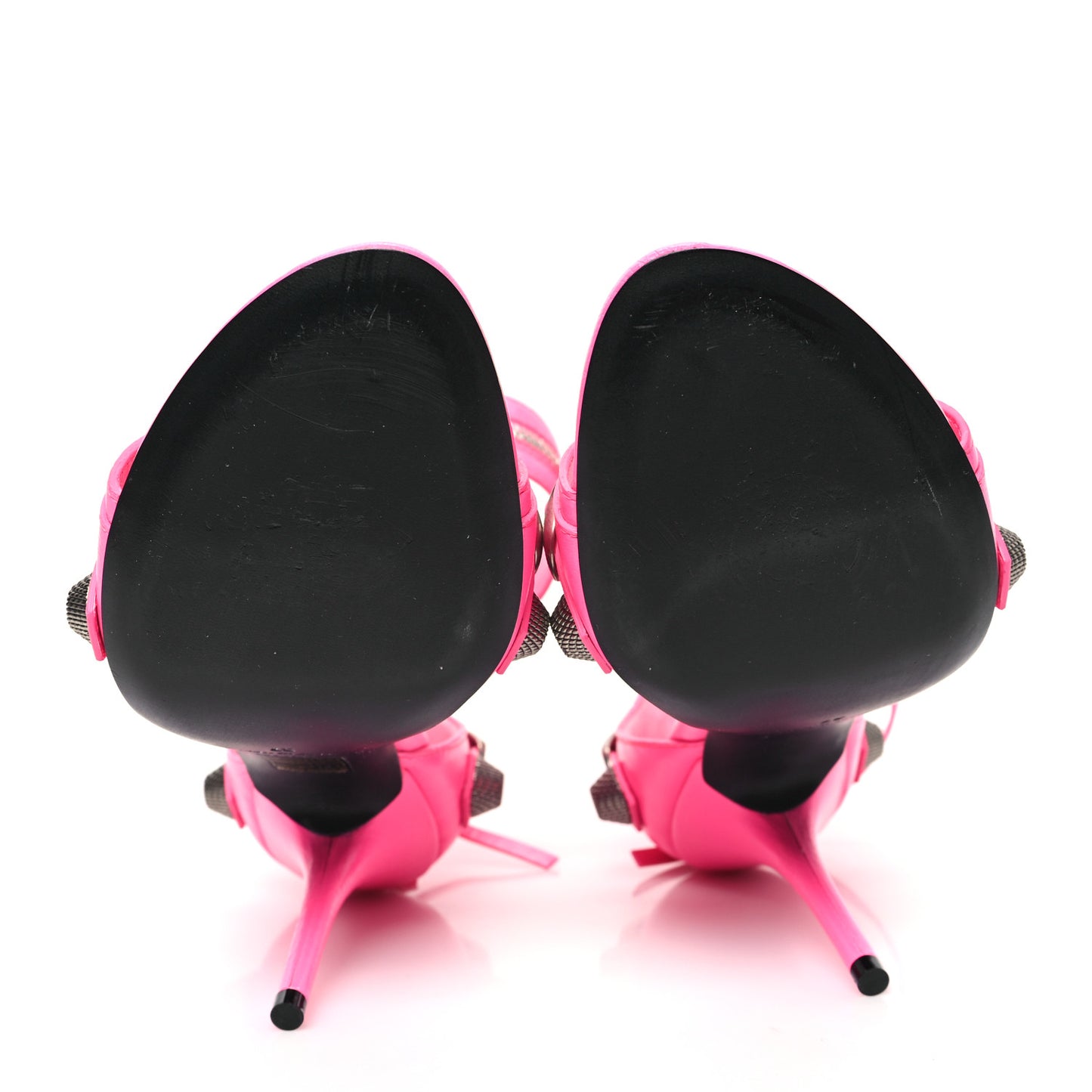 Agneau Arena Cagole 110mm Sandals 37 Fluo Pink