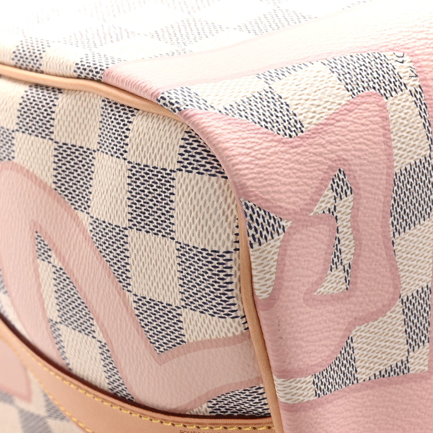 Damier Azur Tahitienne Speedy Bandouliere 30 Rose Ballerine