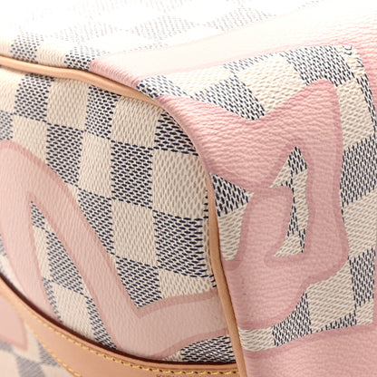 Louis Vuitton Damier Azur Tahitienne Speedy Bandouliere 30 Rose Ballerine 9 of 12