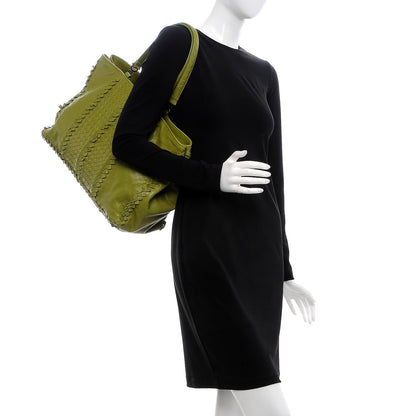 Bottega Veneta Nappa Fringe Intrecciato Tote Green 2 of 12