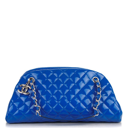 Chanel Patent Quilted Medium Just Mademoiselle Blue 1 of 7