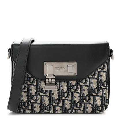Christian Dior Oblique Smooth Calfskin Messenger Beige Black 1 of 12