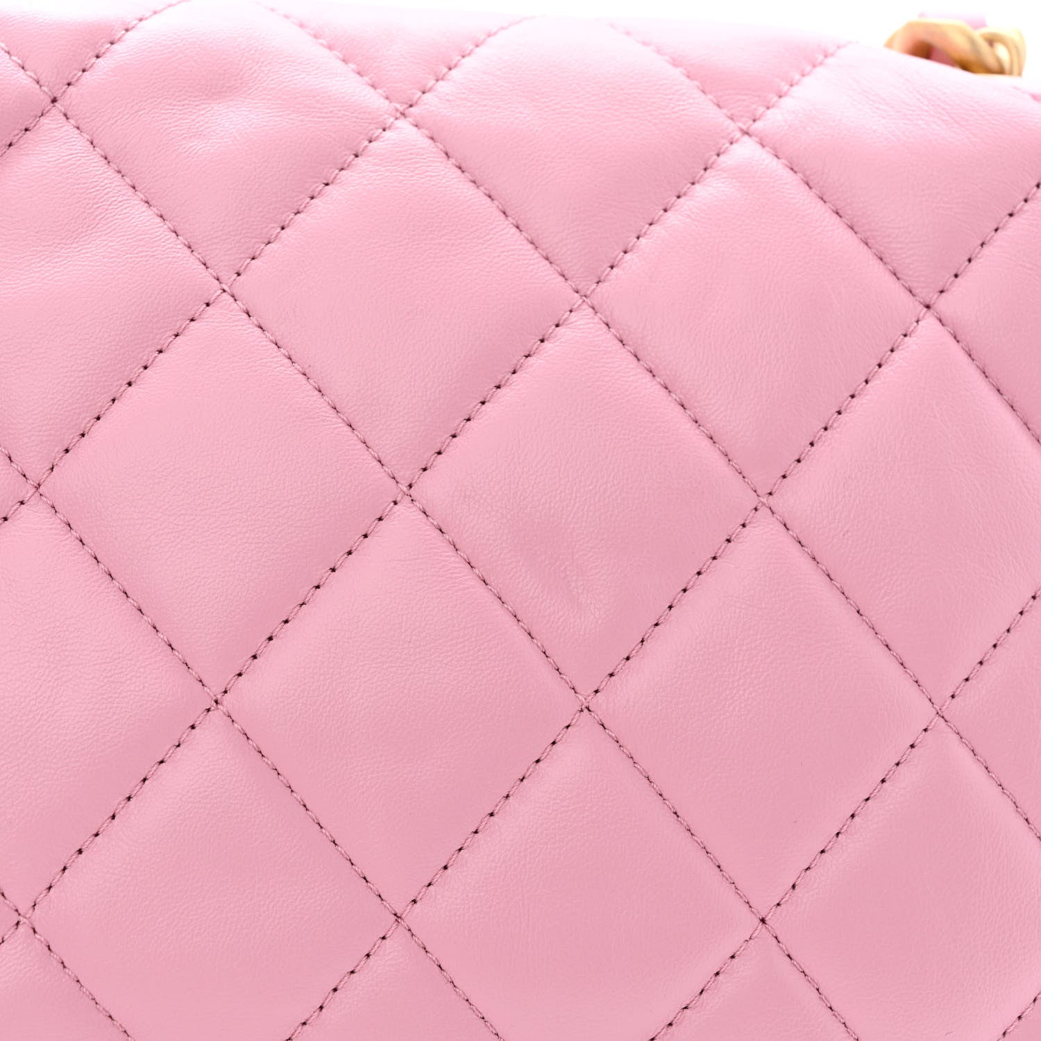 Chanel Lambskin Quilted Small Lacquered Chain Flap Pink 11 of 12
