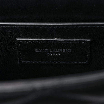 Saint Laurent Lambskin Quilted Monogram June Box Bag Black 6 of 12